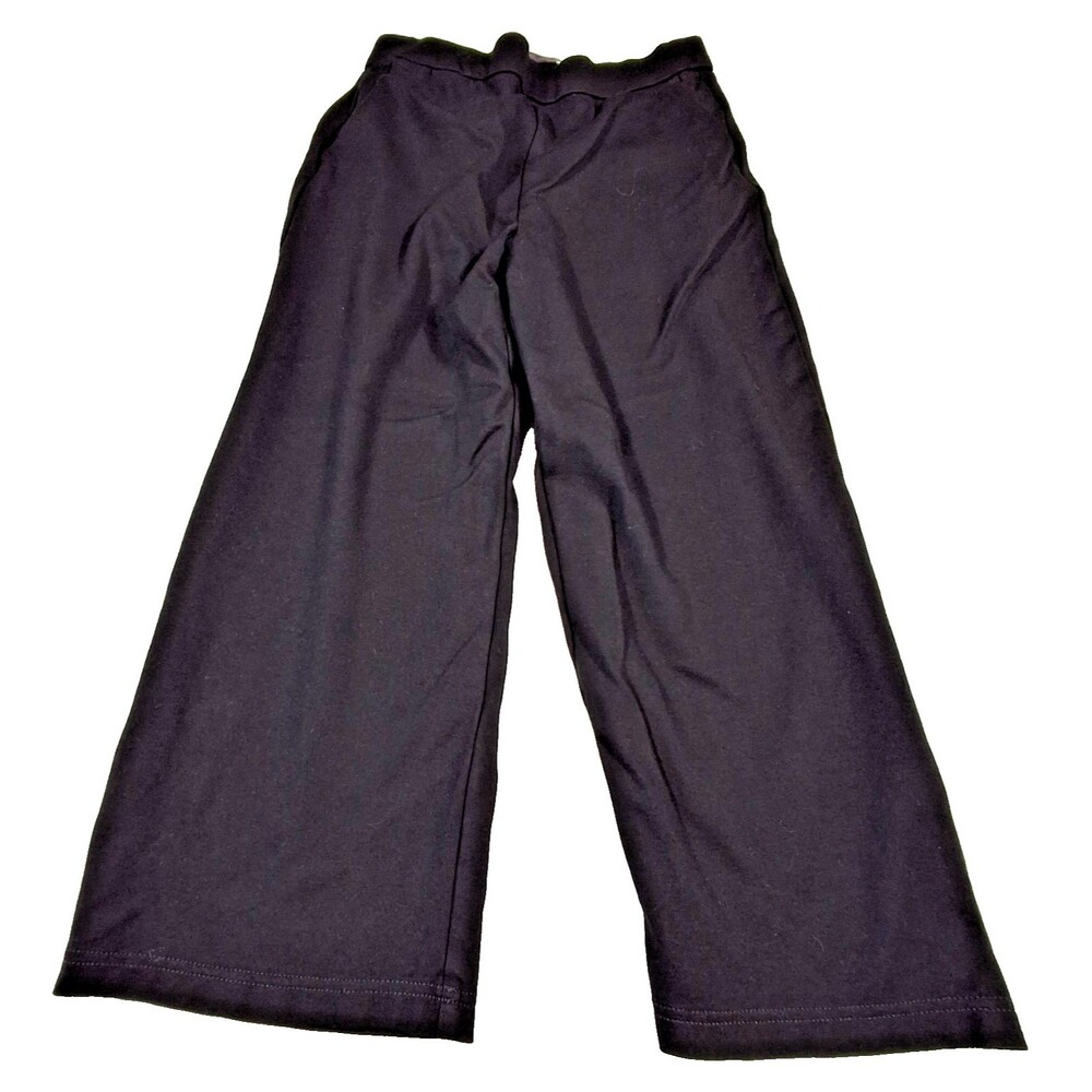 Gloria Vanderbilt Women's Pull-On Pants Medium Black Wide Leg Stretch Pockets